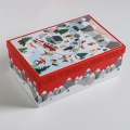 Коробка подарочная прямоугольная "Новогодние истории" (28 х 18.5 х 11.5 см)